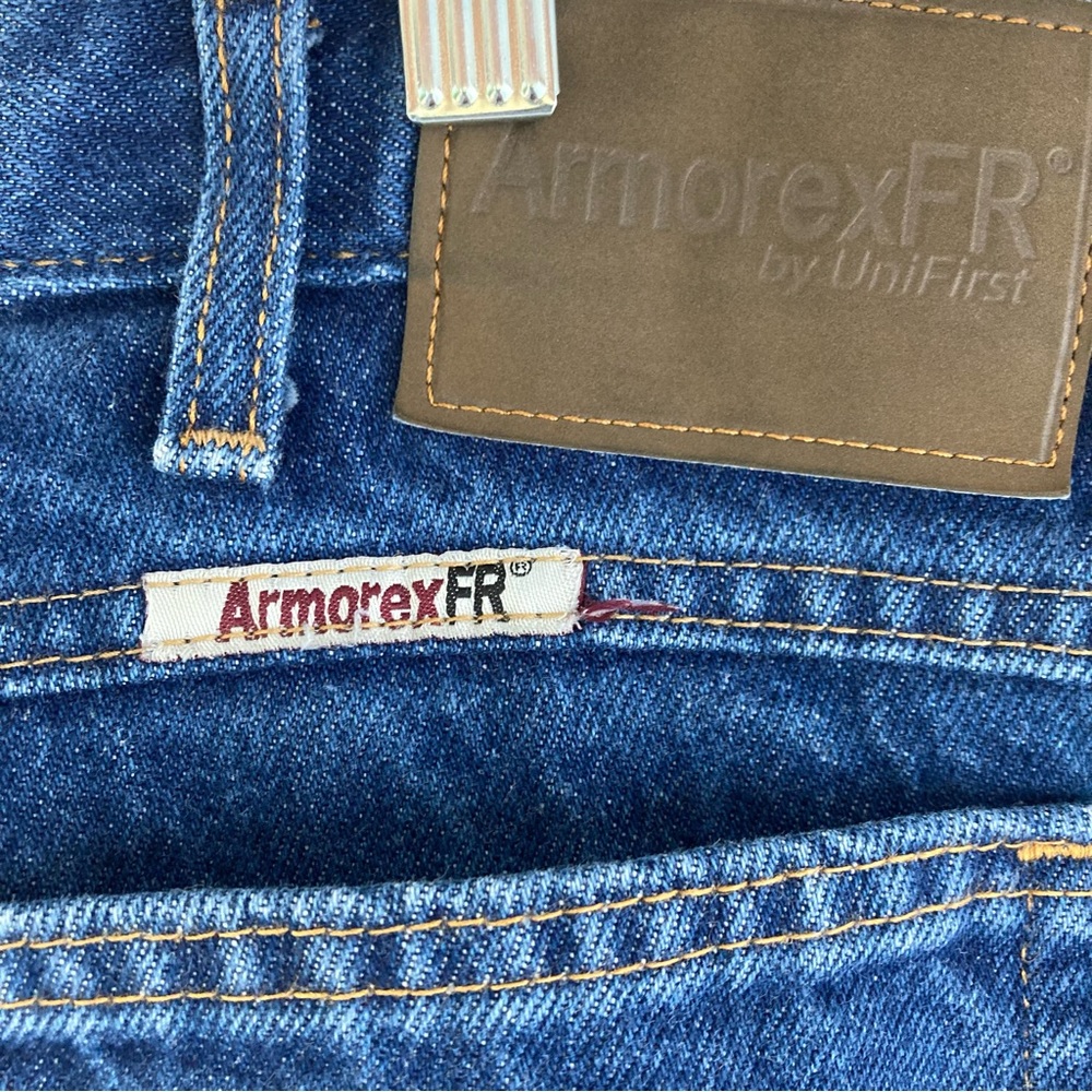 Mens Armorex FR denim jeans by UniFirst.